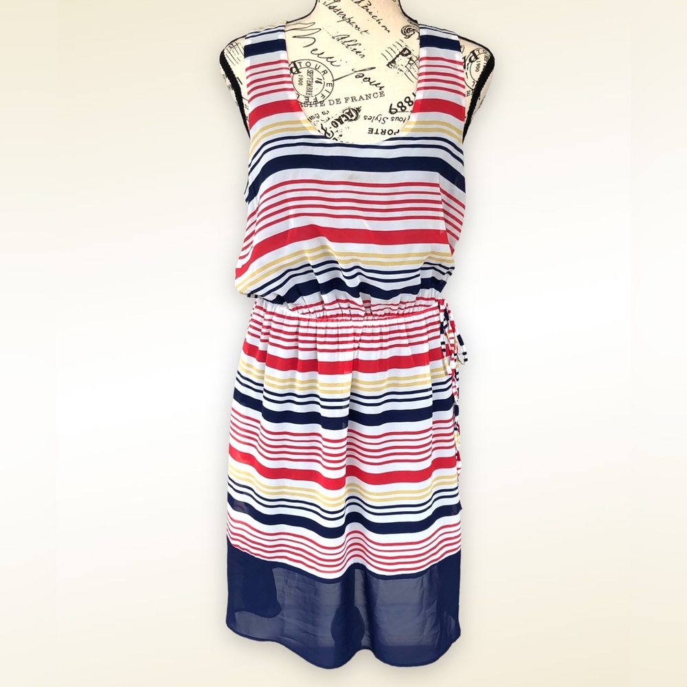 Charming Charlie Dress multicolor primary color stripe sleeveless summer spring